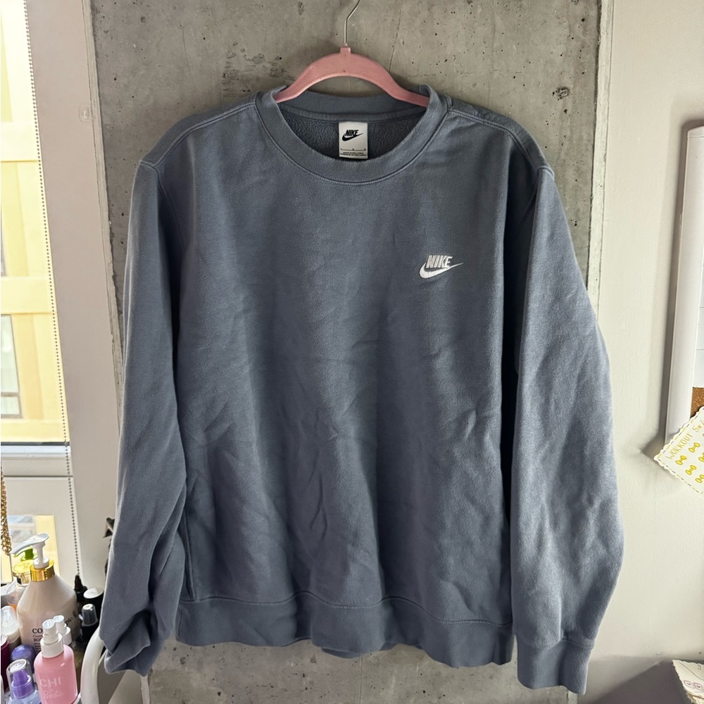 Nike Men's Blue Crewneck Sweater